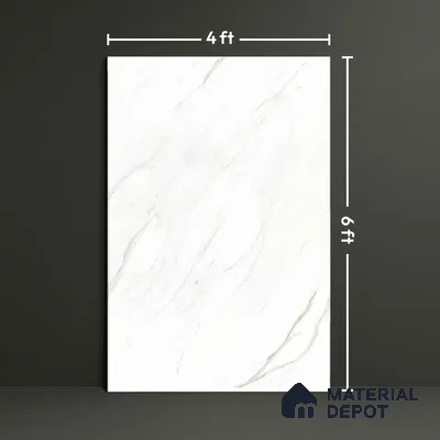 Marble Floor & Wall Tile TL 07538 Staturio Saga 6 ft x 4 ft Glossy Finish Vitrified Tile - 15 mm | Suitable For living Room, Bedroom, Bathroom