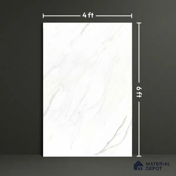 Marble Floor & Wall Tile TL 07538 Staturio Saga 6 ft x 4 ft Glossy Finish Vitrified Tile - 15 mm | Suitable For living Room, Bedroom, Bathroom