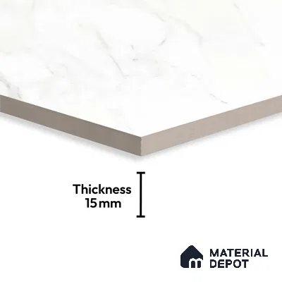 Marble Floor & Wall Tile TL 07538 Staturio Saga 6 ft x 4 ft Glossy Finish Vitrified Tile - 15 mm | Suitable For living Room, Bedroom, Bathroom