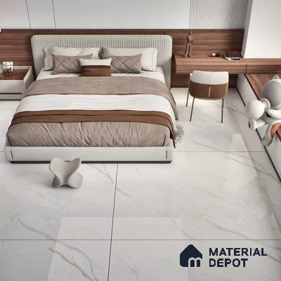 Marble Floor & Wall Tile TL 07538 Staturio Saga 6 ft x 4 ft Glossy Finish Vitrified Tile - 15 mm | Suitable For living Room, Bedroom, Bathroom