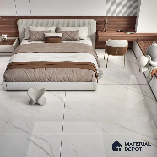 Marble Floor & Wall Tile TL 07538 Staturio Saga 6 ft x 4 ft Glossy Finish Vitrified Tile - 15 mm | Suitable For living Room, Bedroom, Bathroom