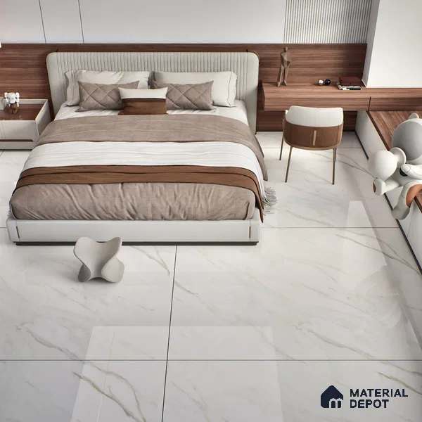 Marble Floor & Wall Tile TL 07538 Staturio Saga 6 ft x 4 ft Glossy Finish Vitrified Tile - 15 mm | Suitable For living Room, Bedroom, Bathroom