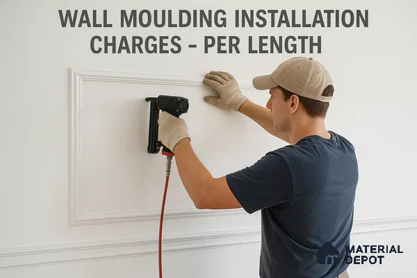 Wall moulding installation charges - Per length