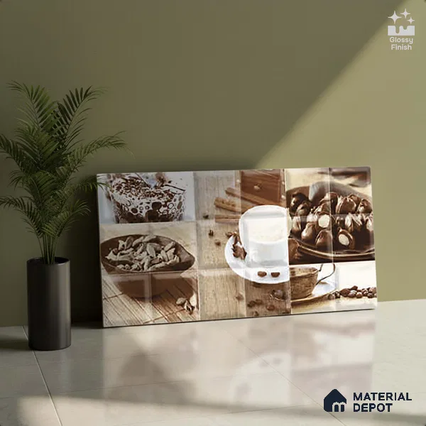 Multi Colour Highlighter Wall Tile TL 07530 D Lustra APG 108 2 ft x 1 ft Ceramic Glossy Finish - 9 mm | | Suitable for Living Room, Bedroom, Bathroom