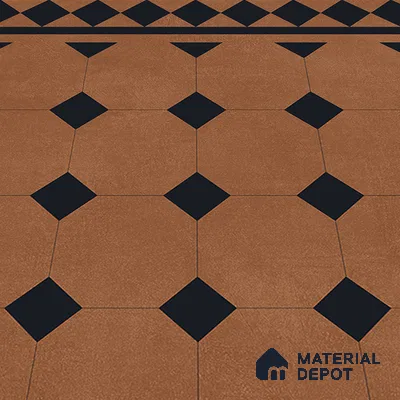 Moroccan Floor & Wall Tile TL 07413 Derby Cotto 2 ft x 2 ft Matte Finish Vitrified Tile - 9 mm | Suitable For Bathroom, Balcony, Kitchen | Please Expect a Slight Variation of Pattern (Sample)