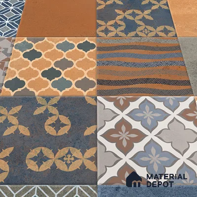 Moroccan Wall & Floor Tile TL 07426 Ethnic 2 ft x 2 ft Matte Finish Vitrified Tile - 9 mm | Suitable For living Room, Bedroom, Bathroom | Please Expect a Slight Variation of Pattern (Sample)