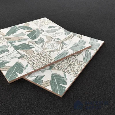Moroccan Wall & Floor Tile TL 07424 Dali Olive 2 ft x 2 ft Matte Finish Vitrified Tile - 9 mm | Suitable For living Room, Bedroom, Bathroom | Please Expect a Slight Variation of Pattern (Sample)