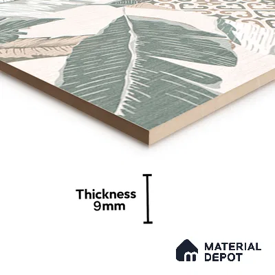Moroccan Wall & Floor Tile TL 07424 Dali Olive 2 ft x 2 ft Matte Finish Vitrified Tile - 9 mm | Suitable For living Room, Bedroom, Bathroom | Please Expect a Slight Variation of Pattern (Sample)