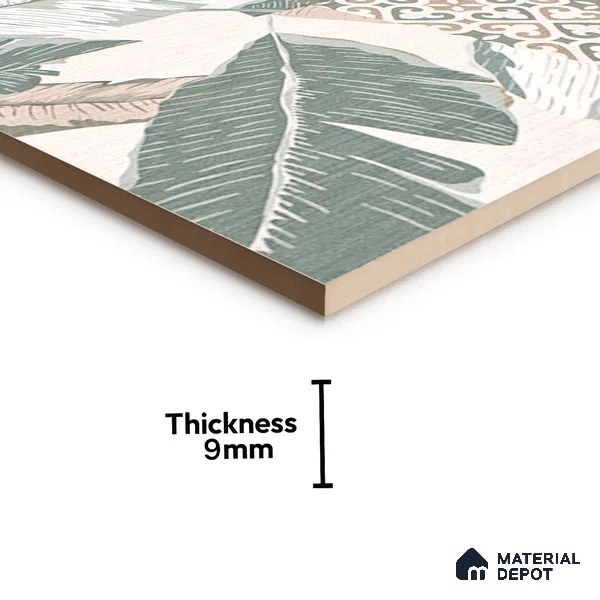 Moroccan Wall & Floor Tile TL 07424 Dali Olive 2 ft x 2 ft Matte Finish Vitrified Tile - 9 mm | Suitable For living Room, Bedroom, Bathroom | Please Expect a Slight Variation of Pattern (Sample)
