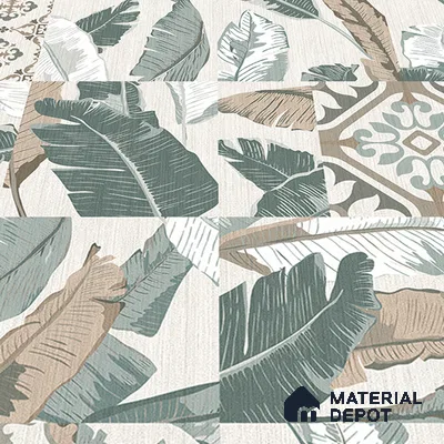 Moroccan Wall & Floor Tile TL 07424 Dali Olive 2 ft x 2 ft Matte Finish Vitrified Tile - 9 mm | Suitable For living Room, Bedroom, Bathroom | Please Expect a Slight Variation of Pattern (Sample)