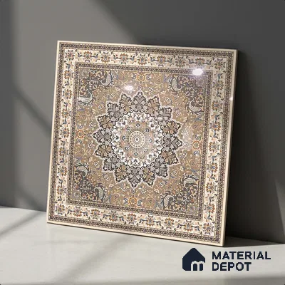 Moroccan Wall & Floor Tile TL 07382 Festival Rocker 2 ft x 2 ft Matte Finish Vitrified Tile - 9 mm | Suitable For Kitchen, Bedroom, Dining Area | Please Expect a Slight Variation of Pattern | Random Designs