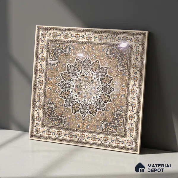 Moroccan Wall & Floor Tile TL 07382 Festival Rocker 2 ft x 2 ft Matte Finish Vitrified Tile - 9 mm | Suitable For Kitchen, Bedroom, Dining Area | Please Expect a Slight Variation of Pattern | Random Designs