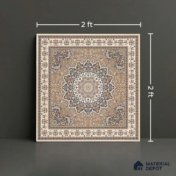 Moroccan Wall & Floor Tile TL 07382 Festival Rocker 2 ft x 2 ft Matte Finish Vitrified Tile - 9 mm | Suitable For Kitchen, Bedroom, Dining Area | Please Expect a Slight Variation of Pattern | Random Designs