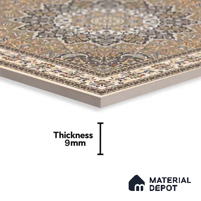 Moroccan Wall & Floor Tile TL 07382 Festival Rocker 2 ft x 2 ft Matte Finish Vitrified Tile - 9 mm | Suitable For Kitchen, Bedroom, Dining Area | Please Expect a Slight Variation of Pattern | Random Designs