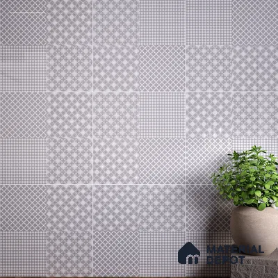 Moroccan Wall & Floor Tile TL 07381 Bani 2 ft x 2 ft Matte Finish Vitrified Tile - 9 mm | Suitable For Kitchen, Bathroom, Dining Area | Please Expect a Slight Variation of Pattern | Random Designs