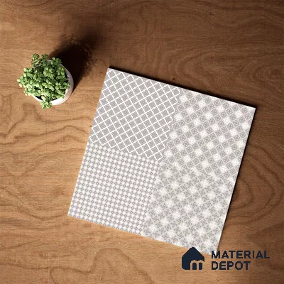 Moroccan Wall & Floor Tile TL 07381 Bani 2 ft x 2 ft Matte Finish Vitrified Tile - 9 mm | Suitable For Kitchen, Bathroom, Dining Area | Please Expect a Slight Variation of Pattern | Random Designs