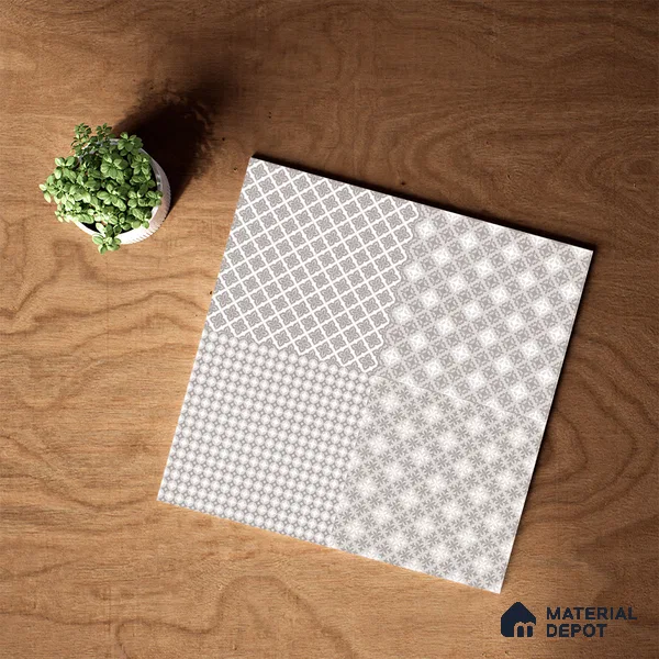 Moroccan Wall & Floor Tile TL 07381 Bani 2 ft x 2 ft Matte Finish Vitrified Tile - 9 mm | Suitable For Kitchen, Bathroom, Dining Area | Please Expect a Slight Variation of Pattern | Random Designs