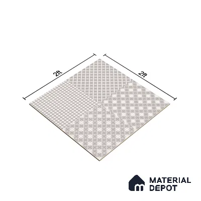 Moroccan Wall & Floor Tile TL 07381 Bani 2 ft x 2 ft Matte Finish Vitrified Tile - 9 mm | Suitable For Kitchen, Bathroom, Dining Area | Please Expect a Slight Variation of Pattern | Random Designs
