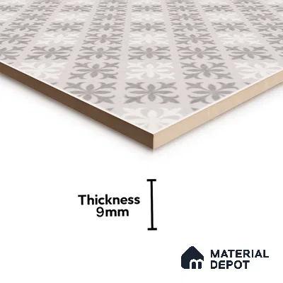 Moroccan Wall & Floor Tile TL 07381 Bani 2 ft x 2 ft Matte Finish Vitrified Tile - 9 mm | Suitable For Kitchen, Bathroom, Dining Area | Please Expect a Slight Variation of Pattern | Random Designs