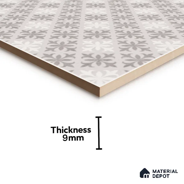 Moroccan Wall & Floor Tile TL 07381 Bani 2 ft x 2 ft Matte Finish Vitrified Tile - 9 mm | Suitable For Kitchen, Bathroom, Dining Area | Please Expect a Slight Variation of Pattern | Random Designs