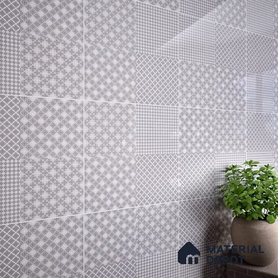 Moroccan Wall & Floor Tile TL 07381 Bani 2 ft x 2 ft Matte Finish Vitrified Tile - 9 mm | Suitable For Kitchen, Bathroom, Dining Area | Please Expect a Slight Variation of Pattern | Random Designs