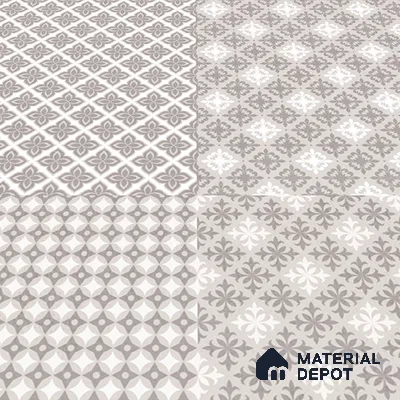Moroccan Wall & Floor Tile TL 07381 Bani 2 ft x 2 ft Matte Finish Vitrified Tile - 9 mm | Suitable For Kitchen, Bathroom, Dining Area | Please Expect a Slight Variation of Pattern | Random Designs