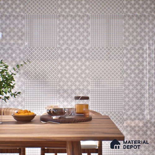 Moroccan Wall & Floor Tile TL 07381 Bani 2 ft x 2 ft Matte Finish Vitrified Tile - 9 mm | Suitable For Kitchen, Bathroom, Dining Area | Please Expect a Slight Variation of Pattern | Random Designs