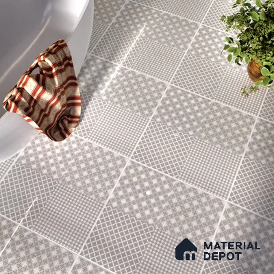 Moroccan Wall & Floor Tile TL 07381 Bani 2 ft x 2 ft Matte Finish Vitrified Tile - 9 mm | Suitable For Kitchen, Bathroom, Dining Area | Please Expect a Slight Variation of Pattern | Random Designs
