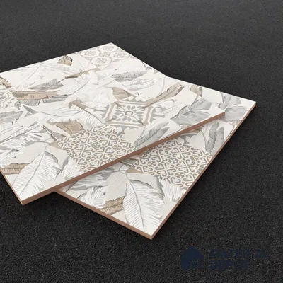 Moroccan Wall & Floor Tile TL 07423 Dali Bianco 2 ft x 2 ft Matte Finish Vitrified Tile - 9 mm | Suitable For living Room, Bedroom, Bathroom | Please Expect a Slight Variation of Pattern (Sample)
