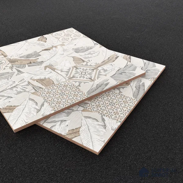 Moroccan Wall & Floor Tile TL 07423 Dali Bianco 2 ft x 2 ft Matte Finish Vitrified Tile - 9 mm | Suitable For living Room, Bedroom, Bathroom | Please Expect a Slight Variation of Pattern (Sample)