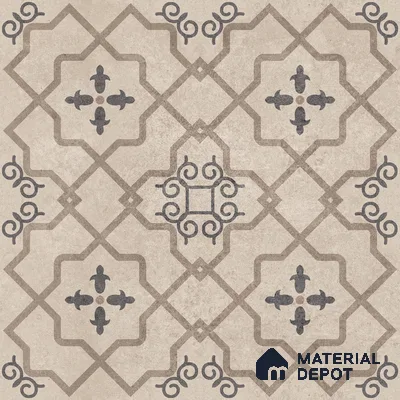 Moroccan Wall & Floor Tile TL 07425 Elude 2 ft x 2 ft Matte Finish Vitrified Tile - 9 mm | Suitable For living Room, Bedroom, Bathroom | Please Expect a Slight Variation of Pattern