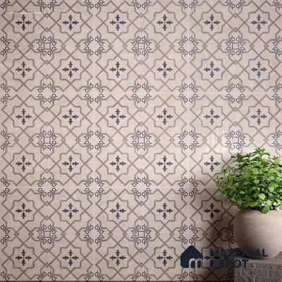 Moroccan Wall & Floor Tile TL 07425 Elude 2 ft x 2 ft Matte Finish Vitrified Tile - 9 mm | Suitable For living Room, Bedroom, Bathroom | Please Expect a Slight Variation of Pattern