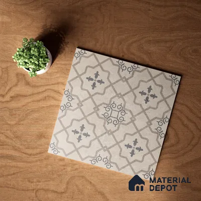 Moroccan Wall & Floor Tile TL 07425 Elude 2 ft x 2 ft Matte Finish Vitrified Tile - 9 mm | Suitable For living Room, Bedroom, Bathroom | Please Expect a Slight Variation of Pattern