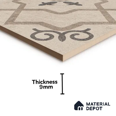 Moroccan Wall & Floor Tile TL 07425 Elude 2 ft x 2 ft Matte Finish Vitrified Tile - 9 mm | Suitable For living Room, Bedroom, Bathroom | Please Expect a Slight Variation of Pattern