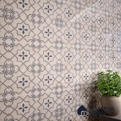 Moroccan Wall & Floor Tile TL 07425 Elude 2 ft x 2 ft Matte Finish Vitrified Tile - 9 mm | Suitable For living Room, Bedroom, Bathroom | Please Expect a Slight Variation of Pattern