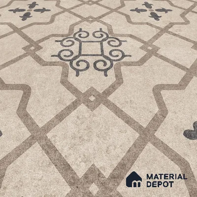 Moroccan Wall & Floor Tile TL 07425 Elude 2 ft x 2 ft Matte Finish Vitrified Tile - 9 mm | Suitable For living Room, Bedroom, Bathroom | Please Expect a Slight Variation of Pattern