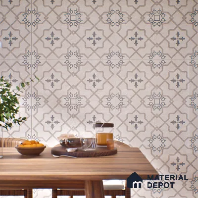 Moroccan Wall & Floor Tile TL 07425 Elude 2 ft x 2 ft Matte Finish Vitrified Tile - 9 mm | Suitable For living Room, Bedroom, Bathroom | Please Expect a Slight Variation of Pattern
