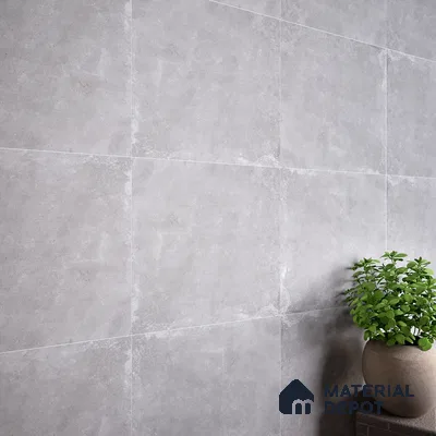 Stone Wall & Floor Tile TL 07417 Dek Stone Gris 2 ft x 2 ft Matte Finish Vitrified Tile - 9 mm | Suitable For living Room, Bedroom, Bathroom (Sample)