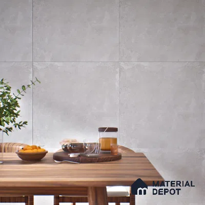 Stone Wall & Floor Tile TL 07417 Dek Stone Gris 2 ft x 2 ft Matte Finish Vitrified Tile - 9 mm | Suitable For living Room, Bedroom, Bathroom (Sample)