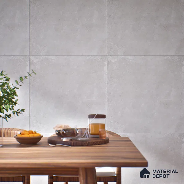 Stone Wall & Floor Tile TL 07417 Dek Stone Gris 2 ft x 2 ft Matte Finish Vitrified Tile - 9 mm | Suitable For living Room, Bedroom, Bathroom (Sample)