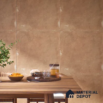Stone Wall & Floor Tile TL 07418 Dek Stone Natural 2 ft x 2 ft Matte Finish Vitrified Tile - 9 mm | Suitable For living Room, Bedroom, Bathroom (Sample)