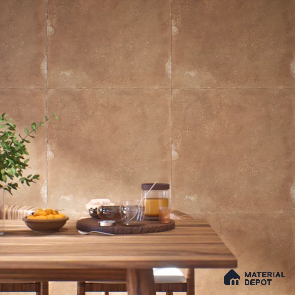 Stone Wall & Floor Tile TL 07418 Dek Stone Natural 2 ft x 2 ft Matte Finish Vitrified Tile - 9 mm | Suitable For living Room, Bedroom, Bathroom (Sample)