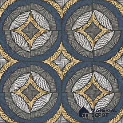 Moroccan Wall & Floor Tile TL 07259 Trend Black Decor 5002 200 mm x 200 mm Matte Finish Vitrified Tile - 8 mm | 4 Random Design | Suitable For Kitchen, Bathroom, Balcony | Please Expect a Slight Variation of Pattern