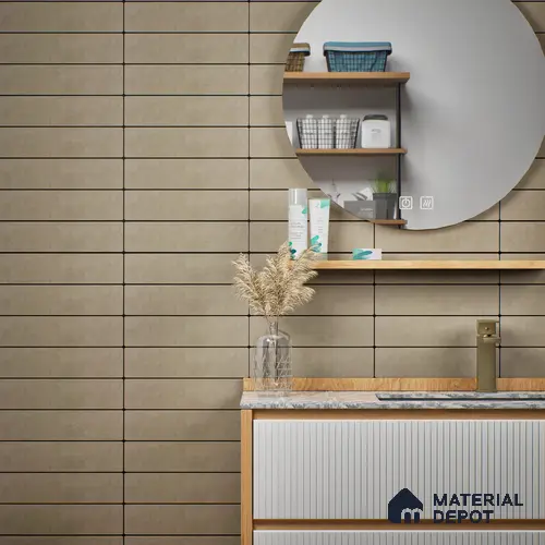 Subway Wall Tile TL 07370 B Trend Harvest 300 mm x 75 mm Matte Finish Vitrified Tile - 8.5 mm | 4 Random Design | Suitable For Bathroom, Kitchen Backsplash