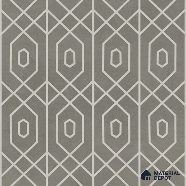 Moroccan Wall & Floor Tile TL 07275 Trend Moon Grey Decor 7001 200 mm x 200 mm Matte Finish Vitrified Tile - 8 mm | 4 Random Design | Suitable For living Room, Bedroom, Kitchen | Please Expect a Slight Variation of Pattern (Sample)