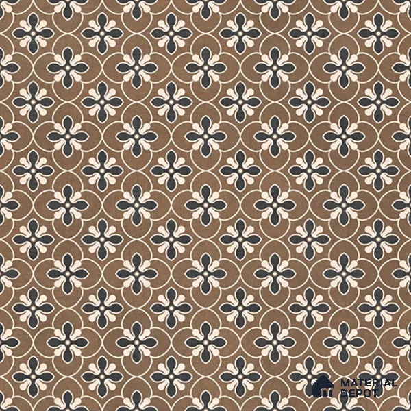 Moroccan Wall & Floor Tile TL 07278 Trend Sark Decor 5017 200 mm x 200 mm Matte Finish Vitrified Tile - 8 mm | 4 Random Design | Suitable For living Room, Bedroom, Kitchen | Please Expect a Slight Variation of Pattern (Sample)