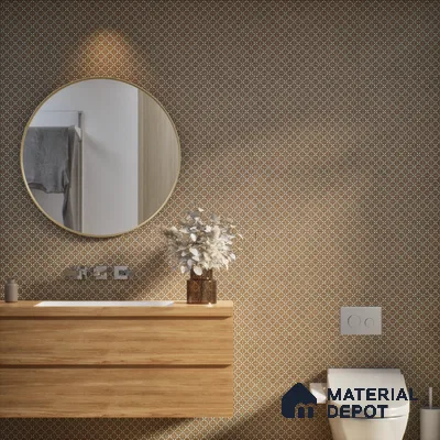 Moroccan Wall & Floor Tile TL 07278 Trend Sark Decor 5017 200 mm x 200 mm Matte Finish Vitrified Tile - 8 mm | 4 Random Design | Suitable For living Room, Bedroom, Kitchen | Please Expect a Slight Variation of Pattern (Sample)