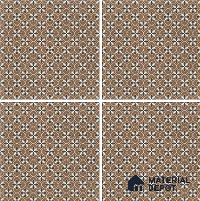 Moroccan Wall & Floor Tile TL 07278 Trend Sark Decor 5017 200 mm x 200 mm Matte Finish Vitrified Tile - 8 mm | 4 Random Design | Suitable For living Room, Bedroom, Kitchen | Please Expect a Slight Variation of Pattern (Sample)