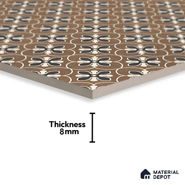 Moroccan Wall & Floor Tile TL 07278 Trend Sark Decor 5017 200 mm x 200 mm Matte Finish Vitrified Tile - 8 mm | 4 Random Design | Suitable For living Room, Bedroom, Kitchen | Please Expect a Slight Variation of Pattern (Sample)