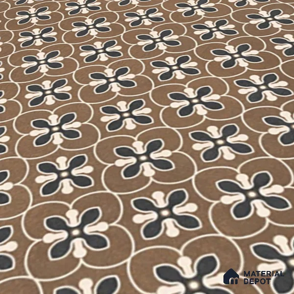 Moroccan Wall & Floor Tile TL 07278 Trend Sark Decor 5017 200 mm x 200 mm Matte Finish Vitrified Tile - 8 mm | 4 Random Design | Suitable For living Room, Bedroom, Kitchen | Please Expect a Slight Variation of Pattern (Sample)